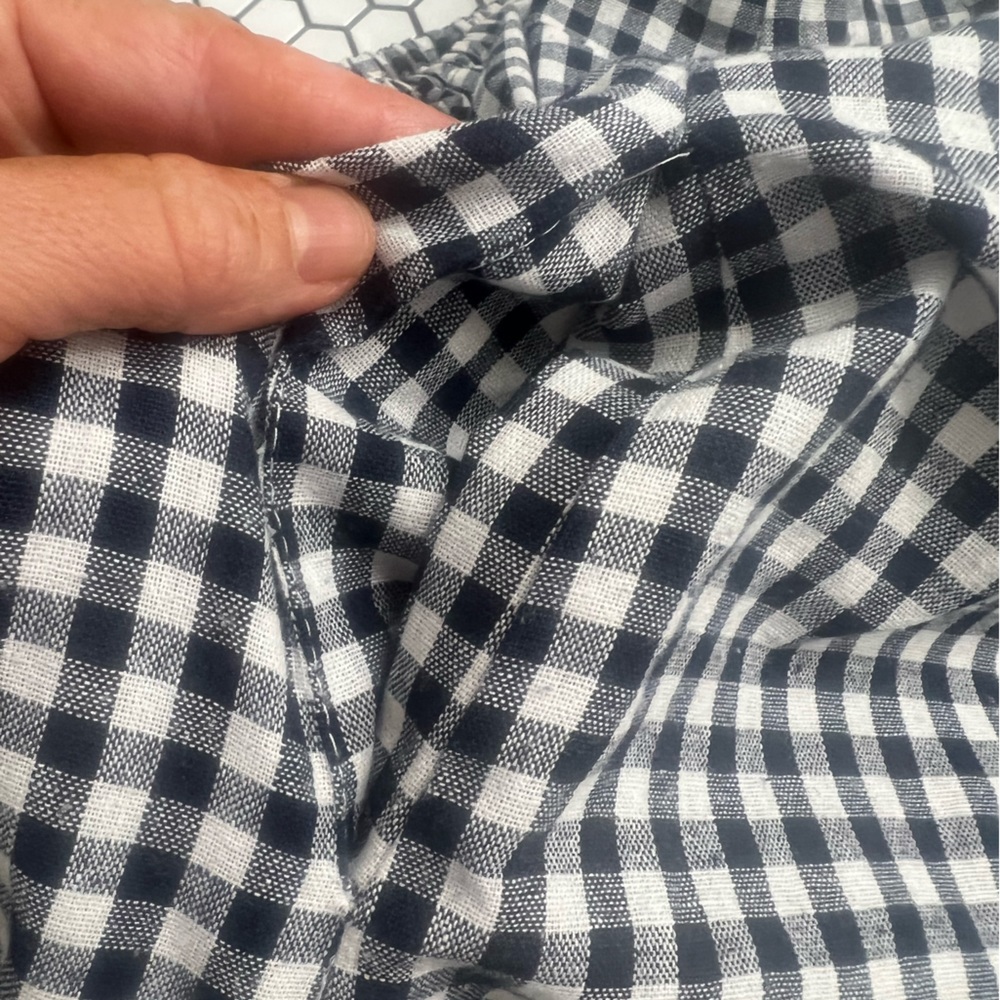 Love riche off shoulder gingham dress with pom poms size large - Picture 6 of 6